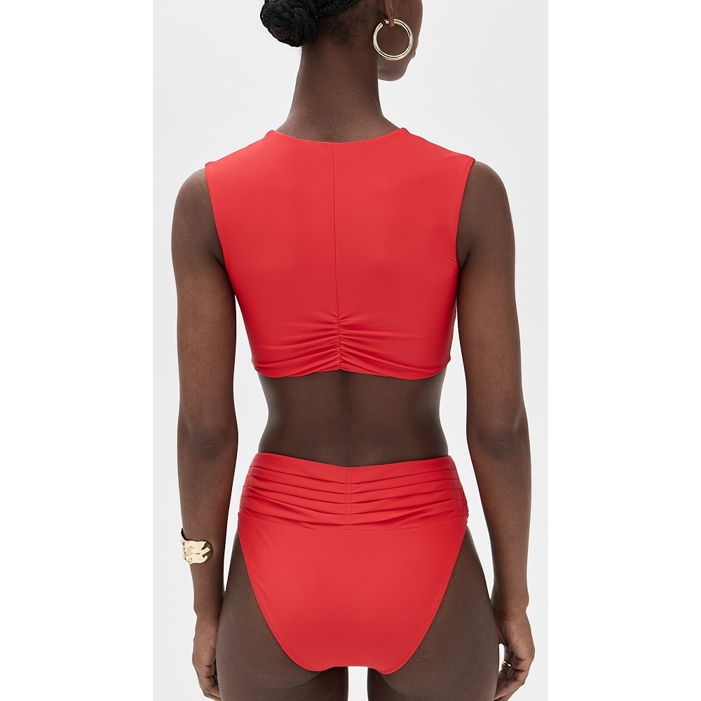 Ramy Brook Oliwia Bikini Top in Orange - Picture 2 of 5